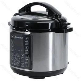 Aigostar Olla a Presión Eléctrica 6L 1000W Negro