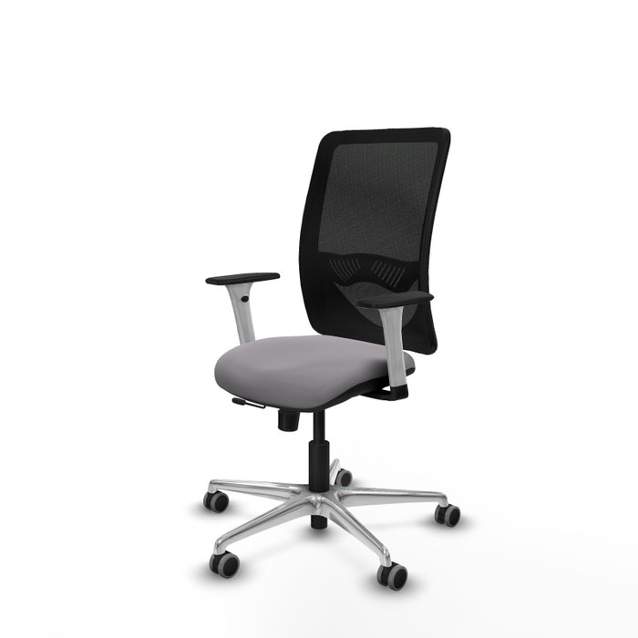 PIQUERAS Y CRESPO Silla de oficina Zulema con mecanismo Sincro/Traslack Gris y Negro