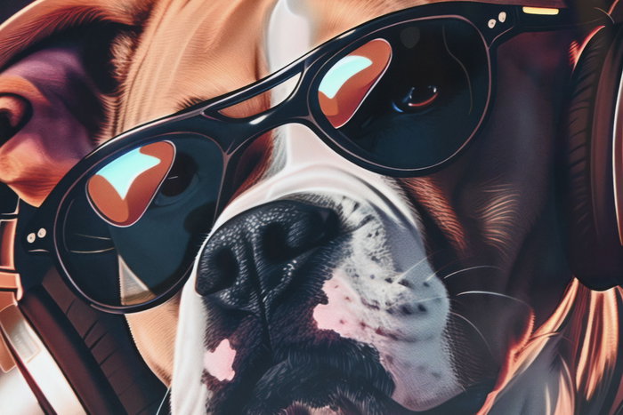 DKD Home Decor Cuadro Perro Gafas Surtido de 2 Piezas DKD Home Decor Cuadro Perro Gafas Surtido de 2 Piezas