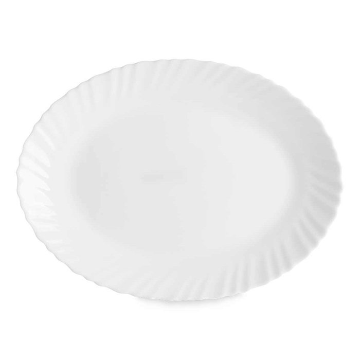 Fuente de Cocina Vivalto Blanco Vidrio opalino 34 x 2,5 x 25 cm 35 x 2,5 x 25 cm (18 Unidades)