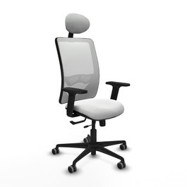 PIQUERAS Y CRESPO Silla de oficina Zulema blanca con mecanismo Sincro/Traslack