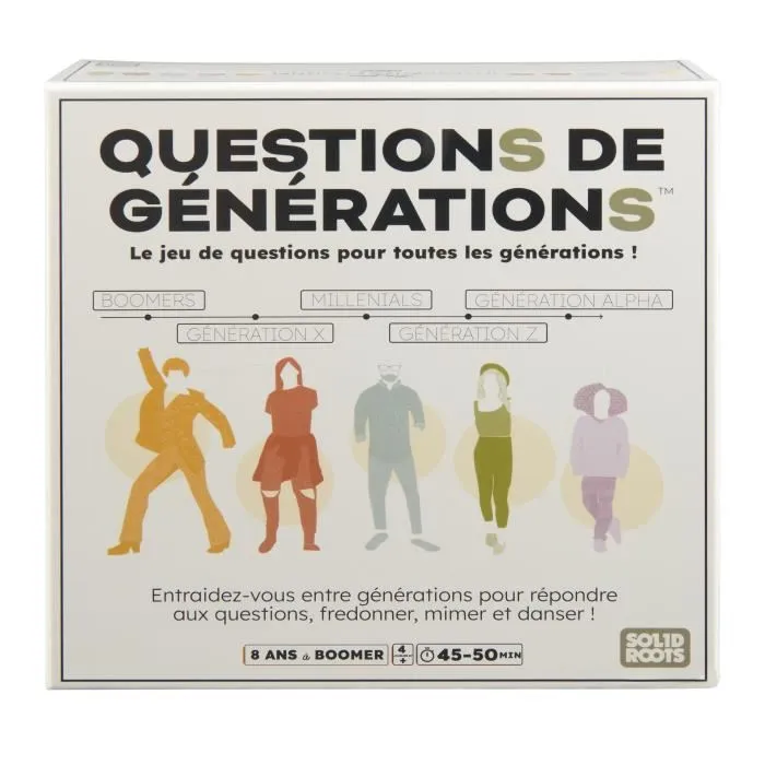 Spinmaster Preguntas Generacionales SPI6074217 - Juego de mesa con 2000 preguntas y 100 retos, a partir de 8 años