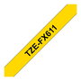 Brother TZE-FX611 Cinta de Etiquetas TZe 6 mm, Negro sobre Amarillo, 8 m de Longitud, para Impresoras Brother