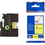 Brother TZE-FX611 Cinta laminada flexible 6mm Negro sobre amarillo