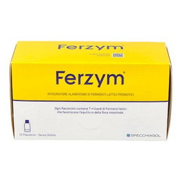 SPECCHIASOL Ferzym 10 Viales Suplemento Fermentos Lácticos Jalea Real Papaya Flora Intestinal
