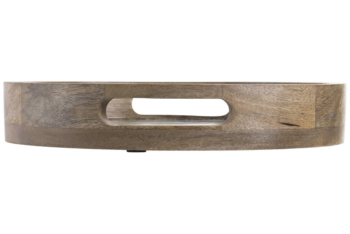 DKD Home Decor Bandeja Mango Lacado Verde 30x30x5 cm