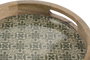 DKD Home Decor Bandeja Mango Lacado Verde 30x30x5 cm