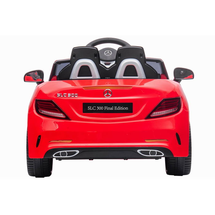 Tachan Coche de Batería Mercedes-Benz SLC 12V Rojo con Licencia, Doble Motor, Luces, Sonidos y USB