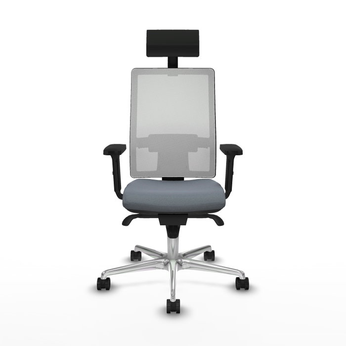 PIQUERAS Y CRESPO Silla de oficina Horna con mecanismo Sincro, Gris y Blanco PIQUERAS Y CRESPO Silla de oficina Horna con mecanismo Sincro, Gris y Blanco