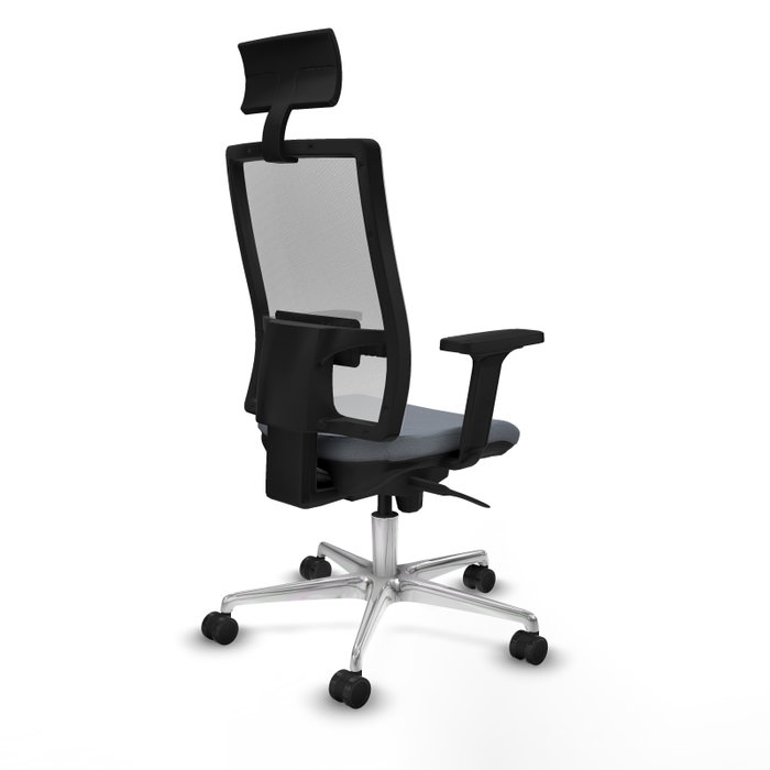 PIQUERAS Y CRESPO Silla de oficina Horna con mecanismo Sincro, Gris y Blanco PIQUERAS Y CRESPO Silla de oficina Horna con mecanismo Sincro, Gris y Blanco