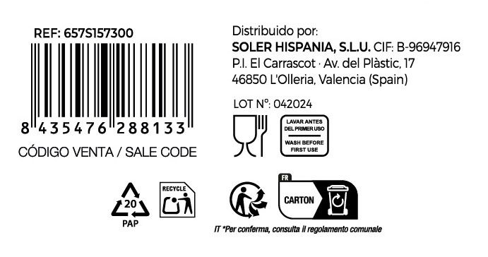 Inde Set 6 Copas Oberglas Sensa 63 cl