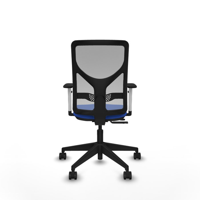 PIQUERAS Y CRESPO Silla de oficina Motilla con mecanismo Sincro/Traslack Azul y Gris
