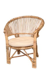 DKD Home Decor Silla de Bambú y Ratán Natural