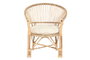 DKD Home Decor Silla de Bambú y Ratán Natural