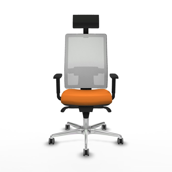 PIQUERAS Y CRESPO Silla de oficina Horna Naranja y Blanco con mecanismo Sincro PIQUERAS Y CRESPO Silla de oficina Horna Naranja y Blanco con mecanismo Sincro
