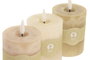 DKD Home Decor Vela Led Basicos Verde Crudo 7 x 12 x 7 cm (6 Unidades)