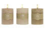 DKD Home Decor Vela Led Basicos Verde Crudo 7 x 12 x 7 cm (6 Unidades)