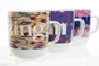 DKD Home Decor Tazas de Porcelana Daydream Multicolor Surtido Pack de 12