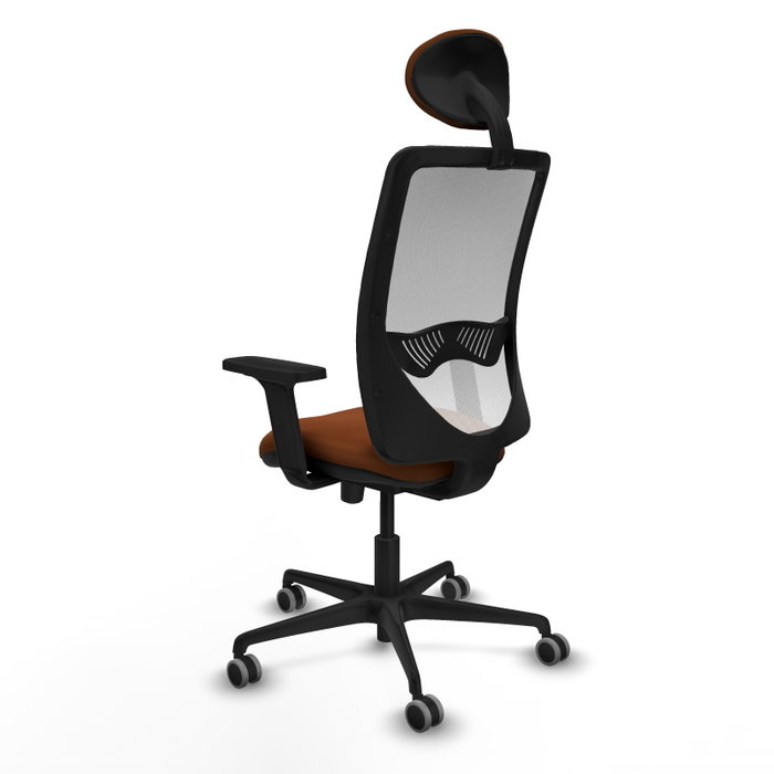 PIQUERAS Y CRESPO Silla de oficina Zulema con mecanismo Sincro/Traslack Marrón y Blanco PIQUERAS Y CRESPO Silla de oficina Zulema con mecanismo Sincro/Traslack Marrón y Blanco