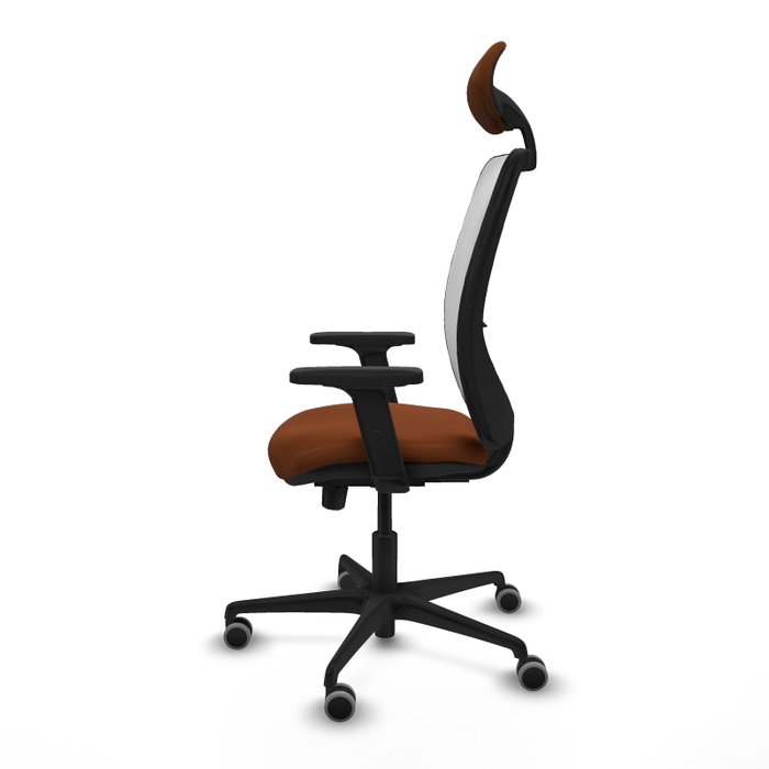 PIQUERAS Y CRESPO Silla de oficina Zulema con mecanismo Sincro/Traslack Marrón y Blanco PIQUERAS Y CRESPO Silla de oficina Zulema con mecanismo Sincro/Traslack Marrón y Blanco
