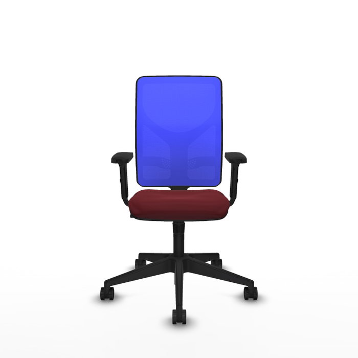 PIQUERAS Y CRESPO Silla de oficina Motilla con mecanismo Sincro, Granate y Azul