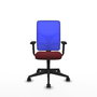 PIQUERAS Y CRESPO Silla de oficina Motilla con mecanismo Sincro, Granate y Azul