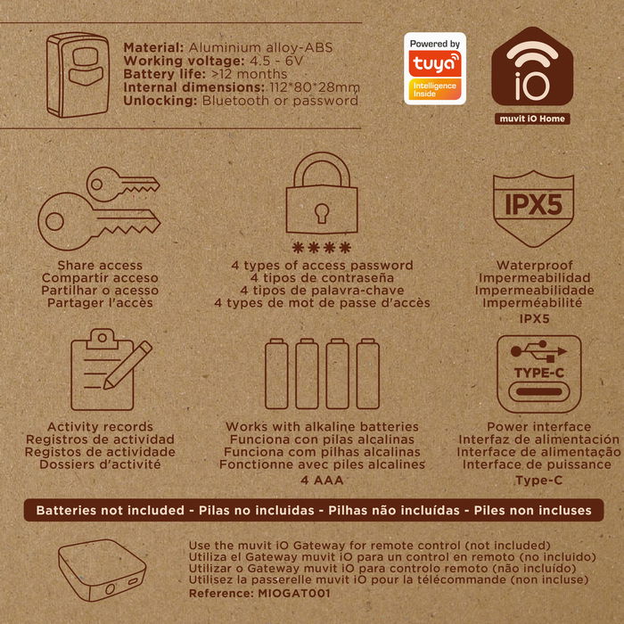 muvit iO Caja de llaves inalámbrica exterior