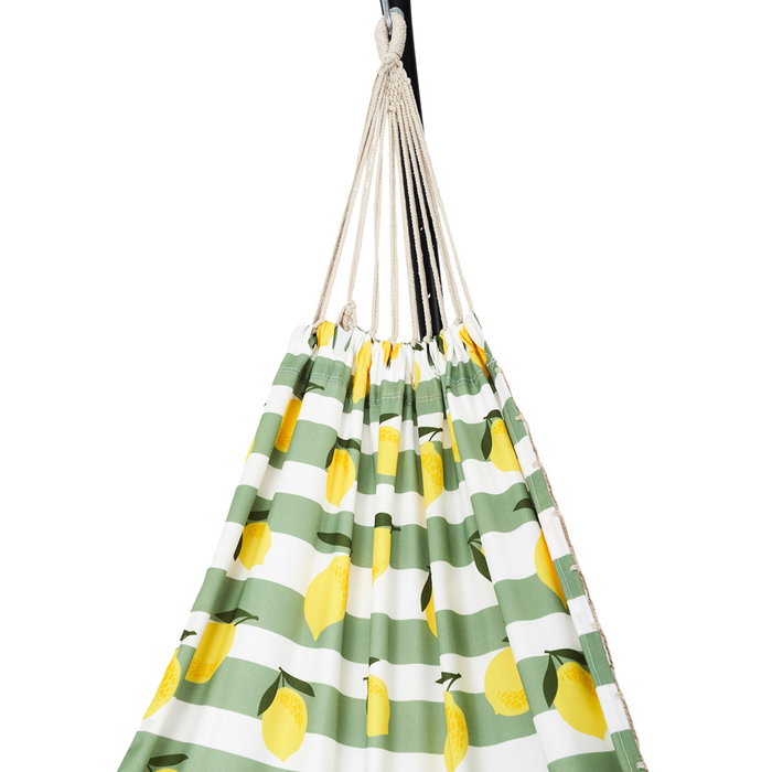Home Deco Factory Hamaca Colgante Bain De Soleil Limones Rayas 200x80 cm