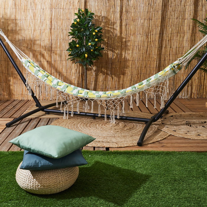 Home Deco Factory Hamaca Colgante Bain De Soleil Limones Rayas 200x80 cm