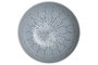 DKD Home Decor Set de 4 Platos de Gres Mandala 24 Azul Esmaltado