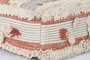 DKD Home Decor Cojin Suelo Boho Naranja Blanco 60 x 60 x 25 cm
