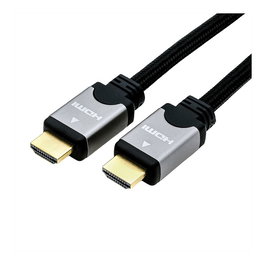 ROLINE Cable HDMI High Speed 11045852 con Ethernet, 3 m, 4K a 30 Hz, Negro/Plata, Chapado en Oro