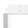 Emuca Juego de patas rectangulares Square para mesa, ancho 600mm, Acero, Pintado blanco