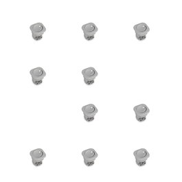 Emuca Lote de 10 interruptores para empotrar D21x21, Plástico, Gris