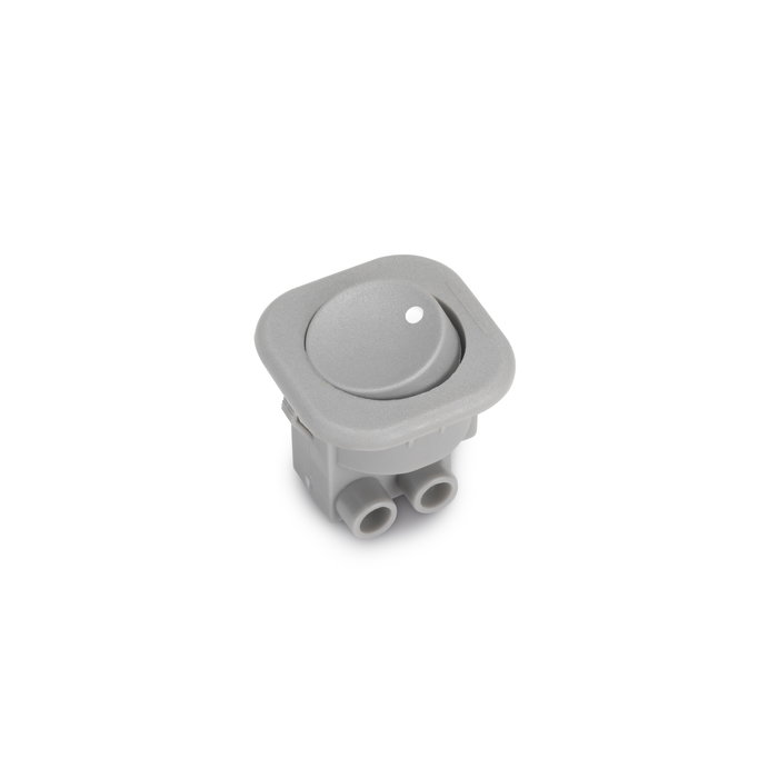 Emuca Lote de 10 interruptores para empotrar D21x21, Plástico, Gris