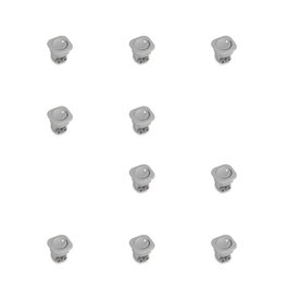 Emuca Lote de 10 interruptores para empotrar Gris