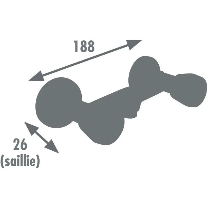 Edouard Rousseau Mezclador de ducha EDR3047404053123 Konfort, cabezales de válvula, manetas de metal facetado, estilo clásico, cromo