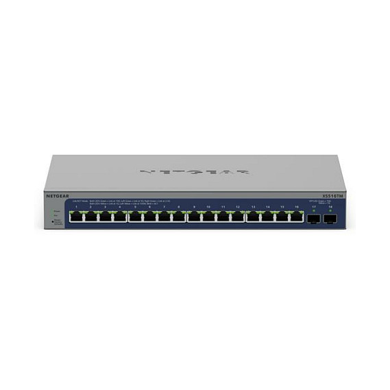 NETGEAR Switch XS516TM-100EUS Gestionado Insight 16 Puertos 10G con 2 Puertos SFP+ y Soporte Cloud