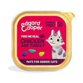 Edgard Cooper Paté de Pollo y Pavo para Gatos Senior 16x85g
