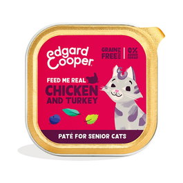 Edgard Cooper Alimento Húmedo para Gato Senior Paté de Pollo y Pavo 16x85g
