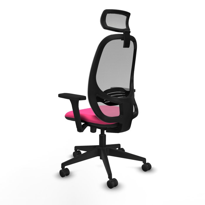 PIQUERAS Y CRESPO Silla de oficina Cilanco con mecanismo Sincro/Traslack, Rosa y Gris