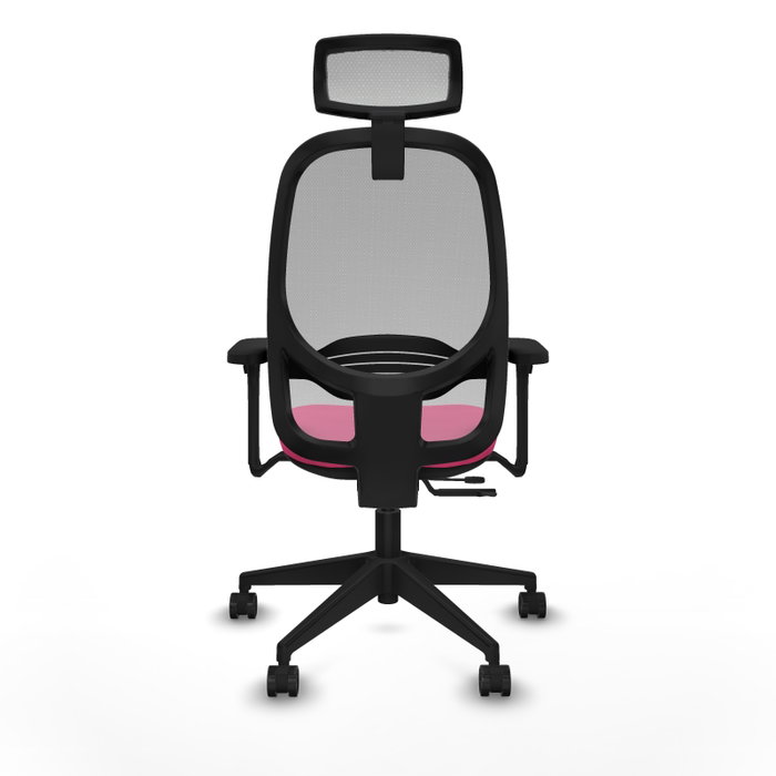 PIQUERAS Y CRESPO Silla de oficina Cilanco con mecanismo Sincro/Traslack, Rosa y Gris