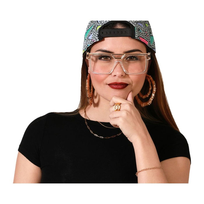 Atosa Set de Accesorios Hip Hop con Collar, Gafas y Pañuelo Atosa Set de Accesorios Hip Hop con Collar, Gafas y Pañuelo
