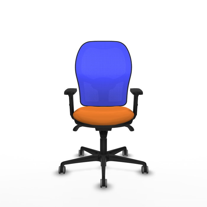 PIQUERAS Y CRESPO Silla de oficina Jorquera con mecanismo Sincro, Naranja y Azul