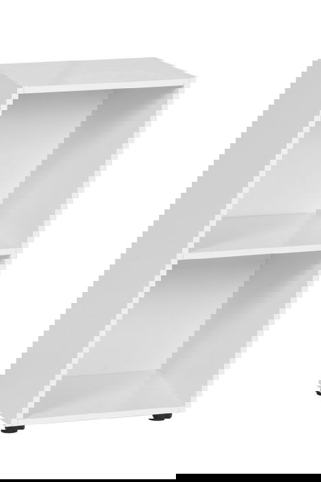 Inde Estantería Cubo, 2 Compartimentos, Estantería de Pared, 31 x 29.7 x 61.2 cm, Mueble de Almacenaje, Blanco (3 Unidades)