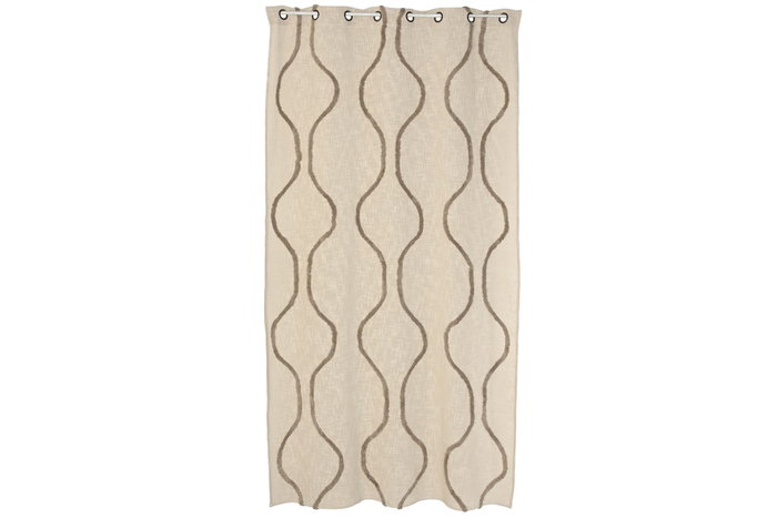 DKD Home Decor Cortina Boho Beige 260 x 140 cm (2 Unidades)