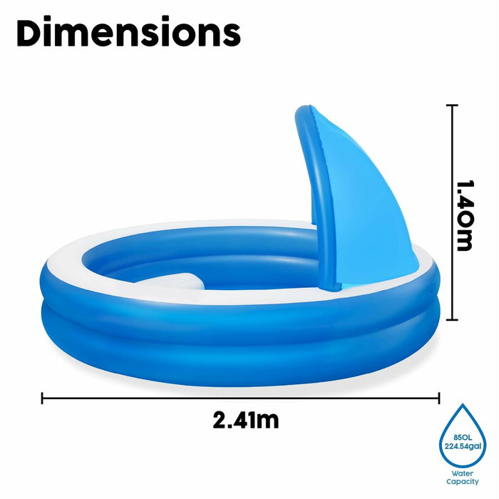 Bestway Piscina Hinchable 2 Camaras Parasol 241x241x140 cm