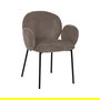 Silla Taupe Tejido-Metal 66 X 60 X 79 cm (Set de 2)