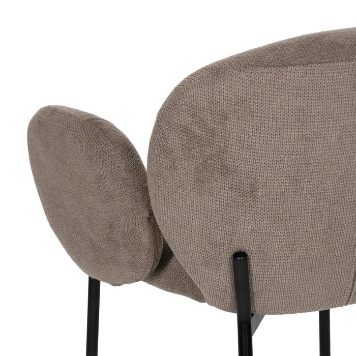 Silla Taupe Tejido-Metal 66 X 60 X 79 cm (Set de 2) Silla Taupe Tejido-Metal 66 X 60 X 79 cm (Set de 2)