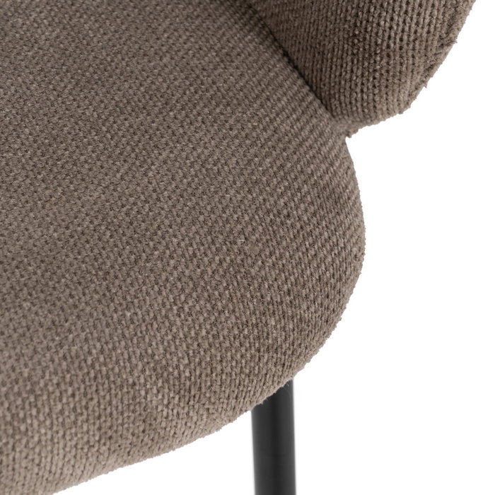 Silla Taupe Tejido-Metal 66 X 60 X 79 cm (Set de 2) Silla Taupe Tejido-Metal 66 X 60 X 79 cm (Set de 2)